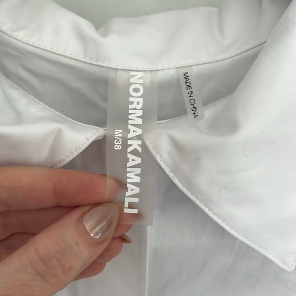 Norma Kamali Revolve Super OS Oversized Boyfriend Shirt Long Sleeve Mini Dress - Picture 5 of 8